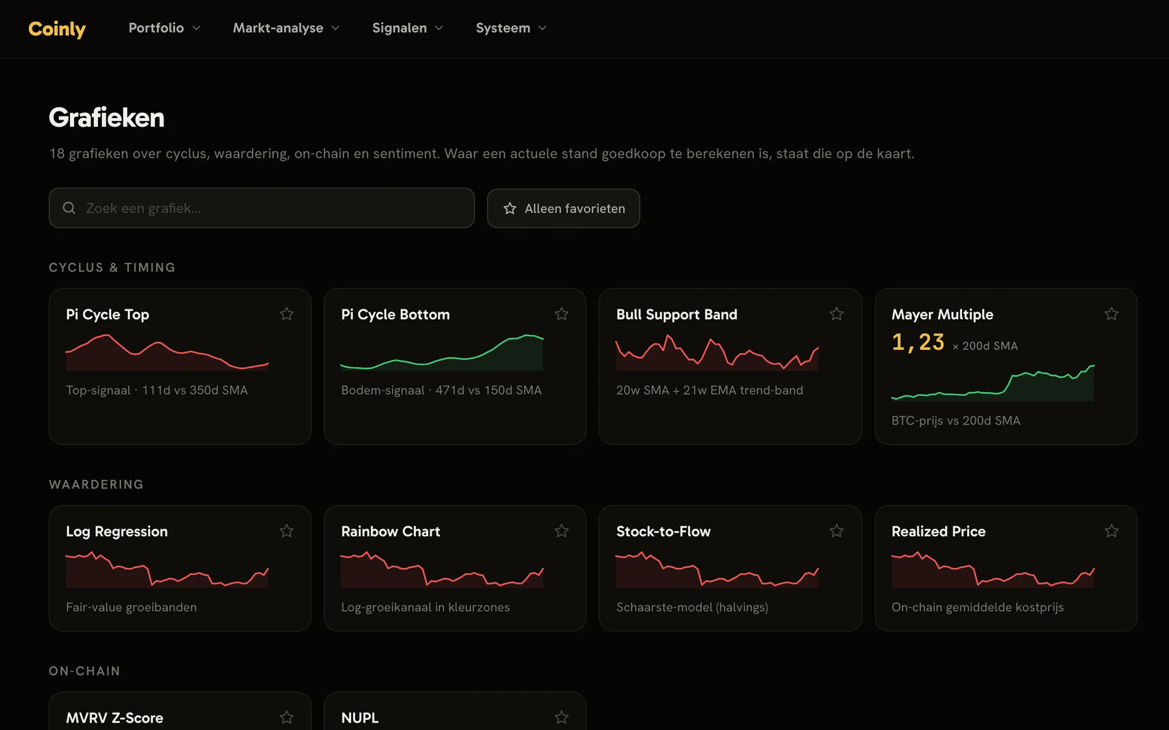 Screenshot van Coinly
