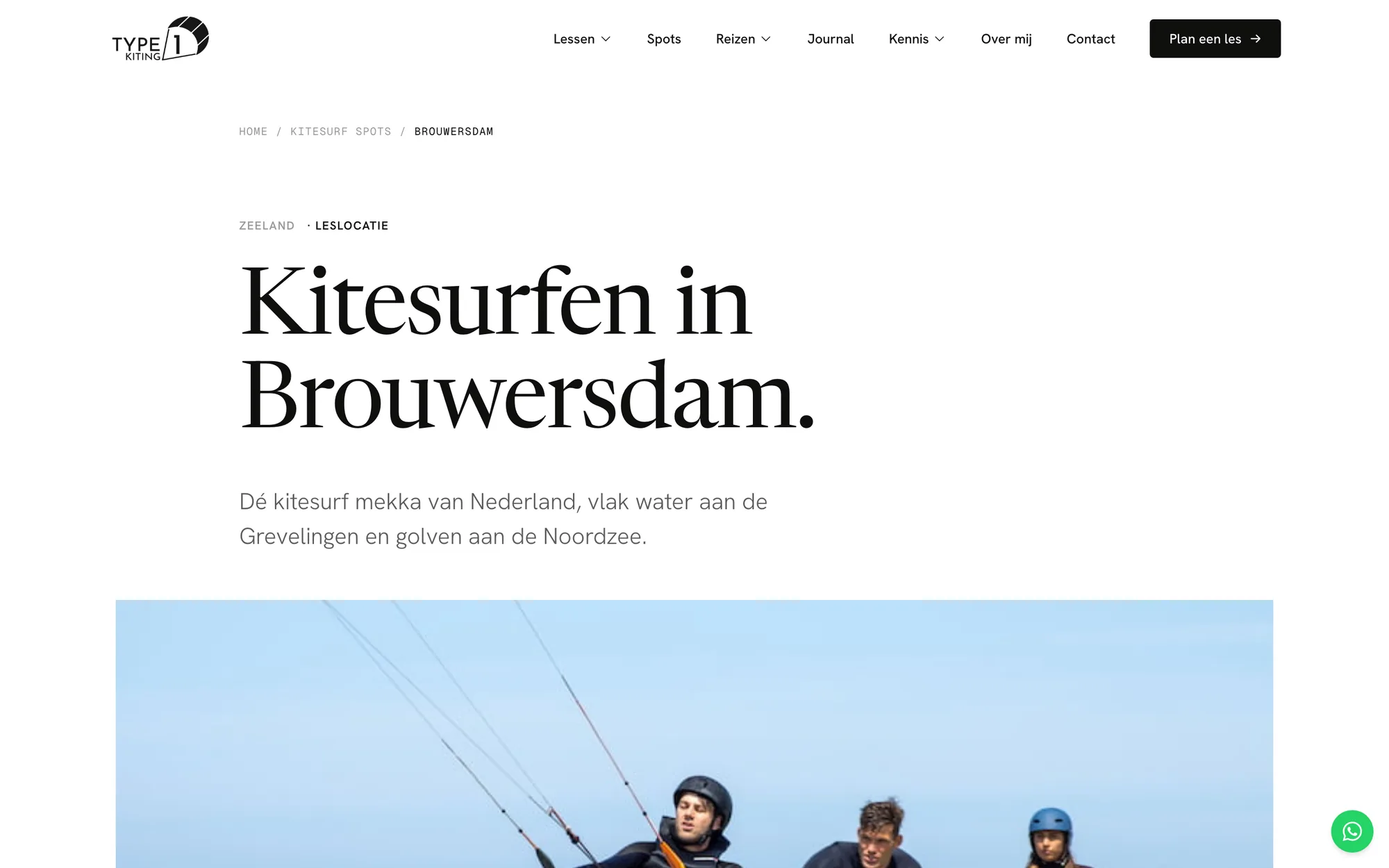 Een spotpagina, met uitleg per locatie.
